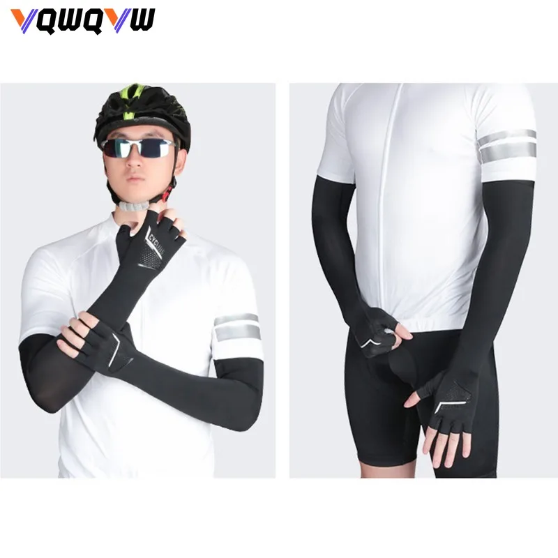 1Pair Cool Men Women Arm Sleeve Gloves Running Cycling Sleeves Fishing Bike Sport Protective Arm Warmers UV Protection Cover