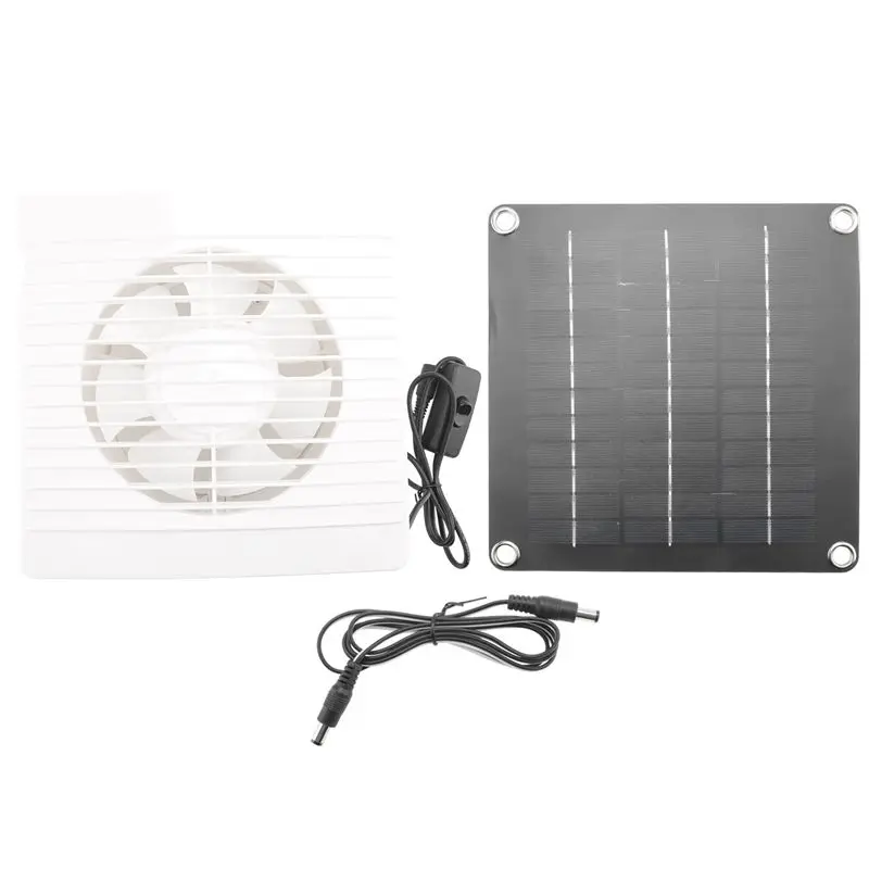 

AA87 Solar Fan For Greenhouse - 50W Solar Panel + 10 Inch Solar Exhaust Fan For Shed, Chicken Coop Greenhouse