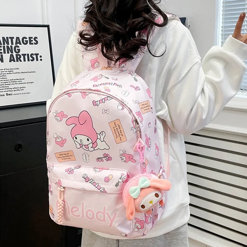 Sanrio\'s Children\'s Cartoon Cute Portable Large-capacity Backpack Cross-border High-capacity Convenient Daily Travel Schoolbag