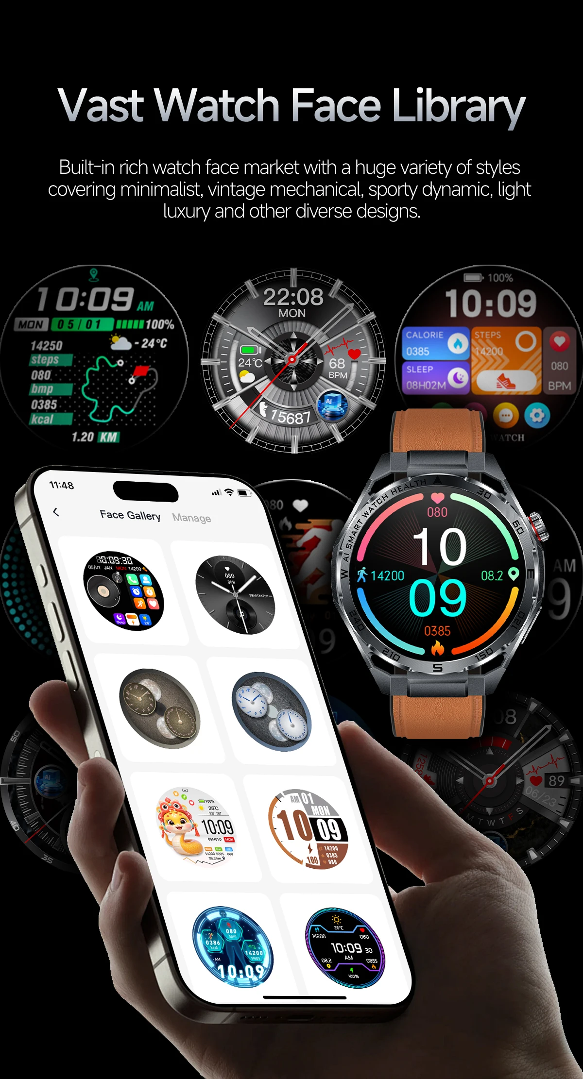 2026 Neue KI-gestützte EKG-Smartwatch in medizinischer Qualität mit 1,53'' Saphirglas, Herzfrequenz-, Blutfett- und Harnsäure-Monitor, Bluetooth-Anruffunktion – Detail 7