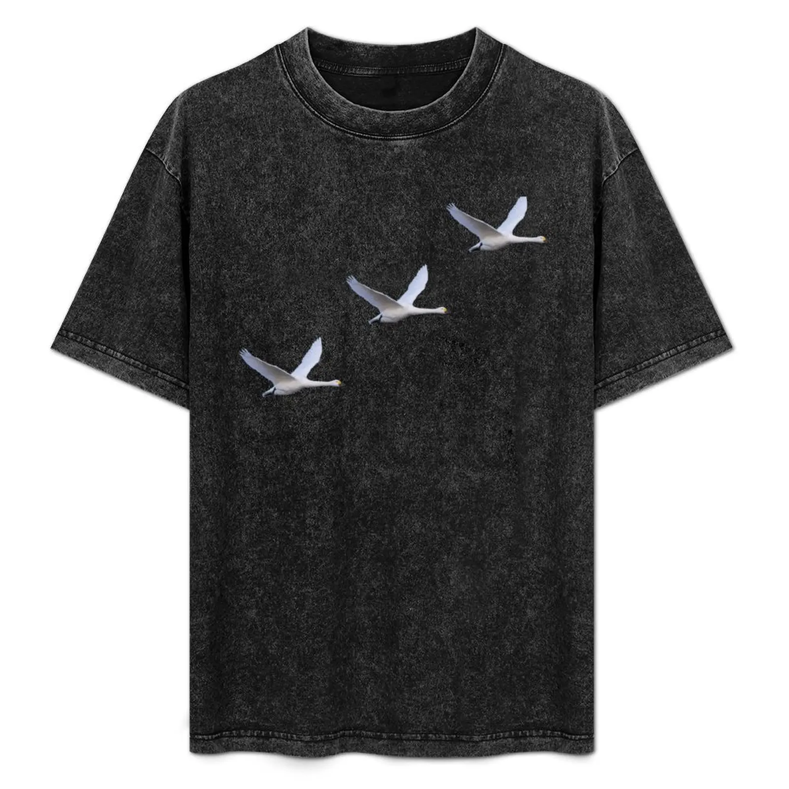 

Three Flying Swans T-Shirt anime stuff oversizeds blanks heavy weight t shirts for men