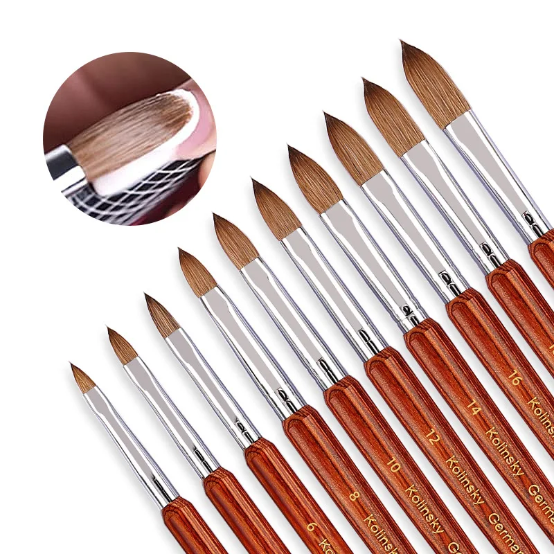 1pc kolinsky Zobel Acryl pinsel Nail Art Pinsel für flüssiges Pulver UV Gel Nagellack DIY Malerei Zeichnung Schnitz stift Werkzeug