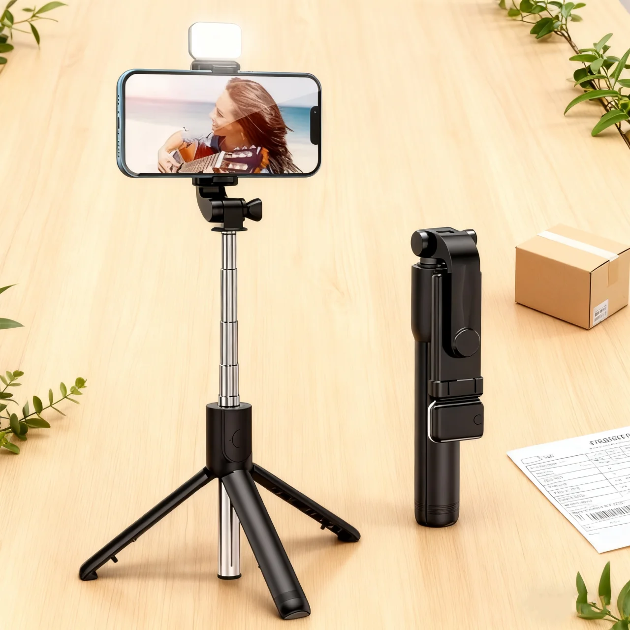 حامل ثلاثي القوائم لصور السيلفي مطور حديثًا، مزود بتقنية البلوتوث، مثبت انحراف محمول متعدد الوظائف، مناسب للتصوير الرياضي في الهواء الطلق #3