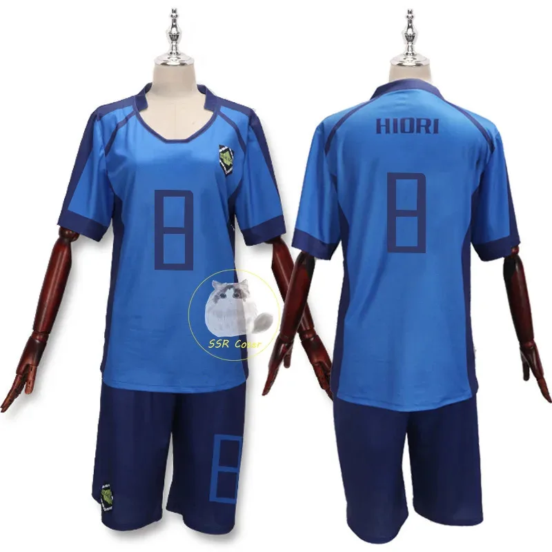 Disfraz de Bachira Meguru, disfraz de Isagi Yoichi, Cosplay de Anime, Jersey de bloqueo azul, ropa deportiva para Club de fútbol, conjunto de uniforme para hombres y mujeres