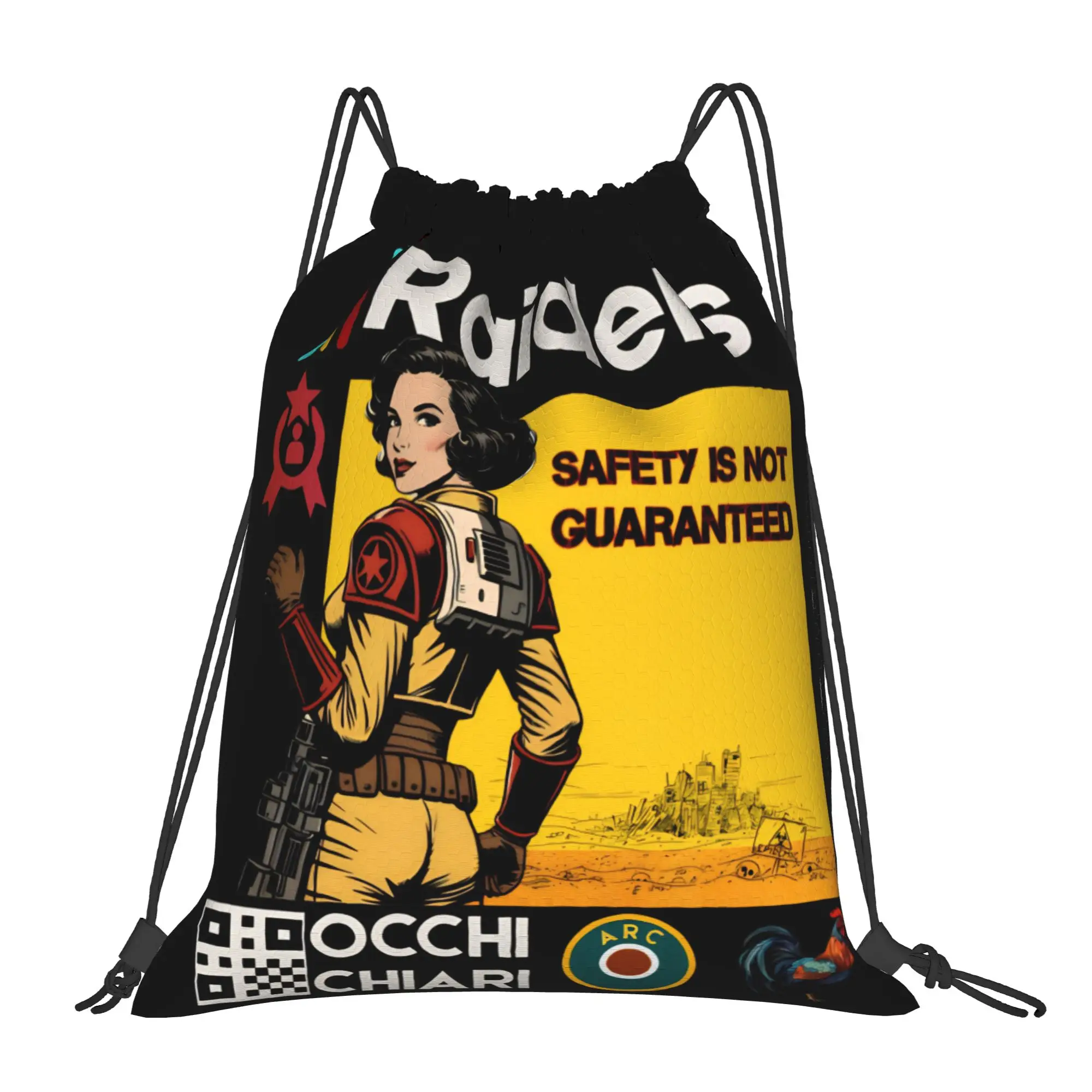 

ARC Raiders Adventure Shoot Game Drawstring Backpack Gym Sports Sackpack Water Resistant String Bag for Hiking