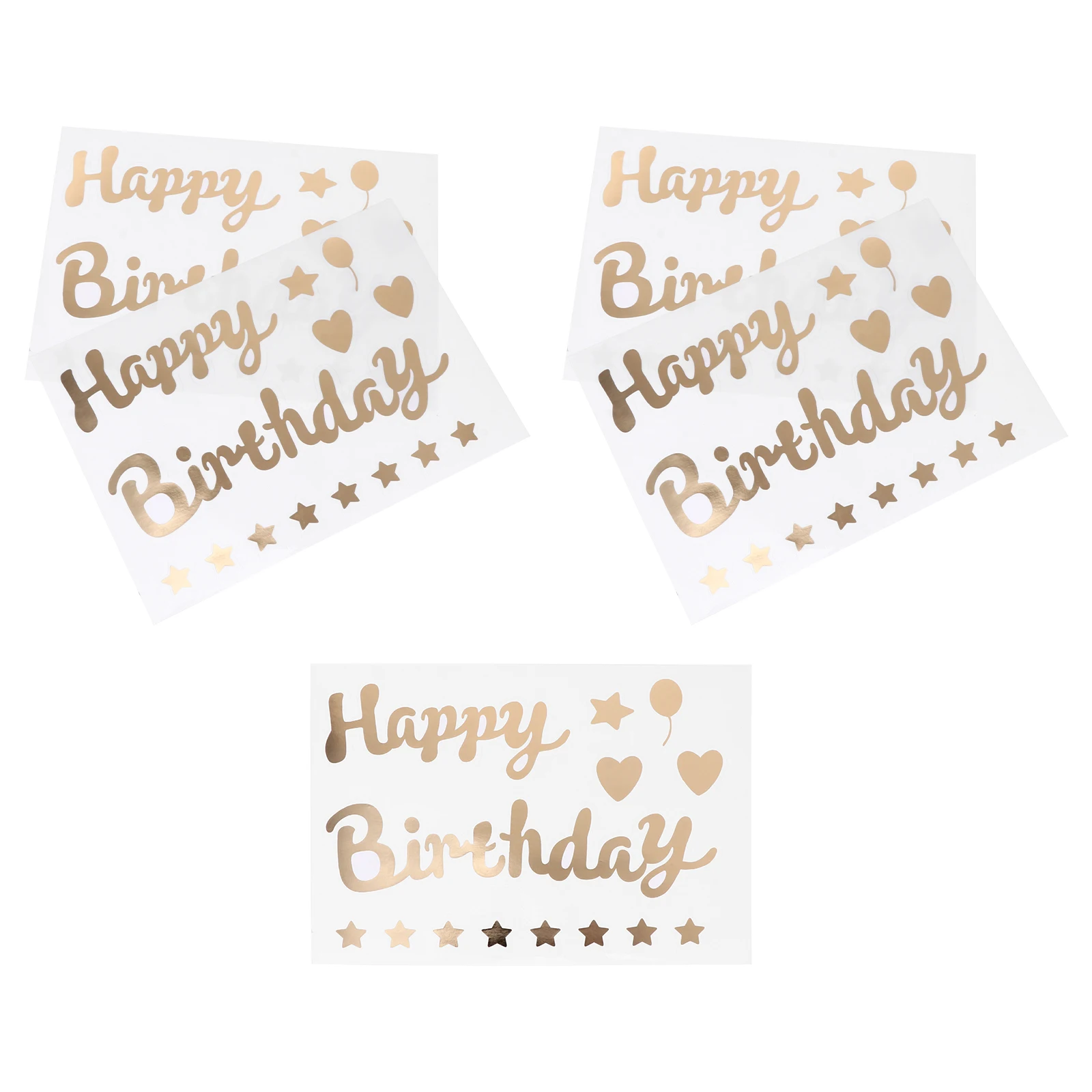 

5pcs Self-Adhesive Stickers Birthday Balloon Wall Decor Party Decals Removable Vinyl Stickers for Garden Living Room Party