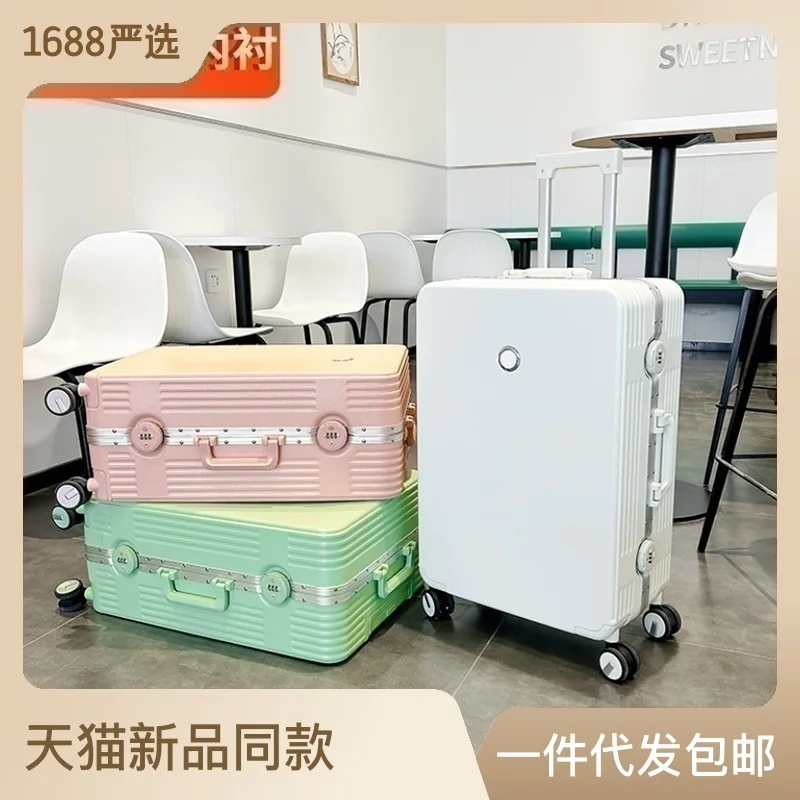 

New Luggage Female Aluminum Frame Trolley Case, Male High Value Travel Suitcase, Student Large Capacity Lockbox Manufacturers Wh