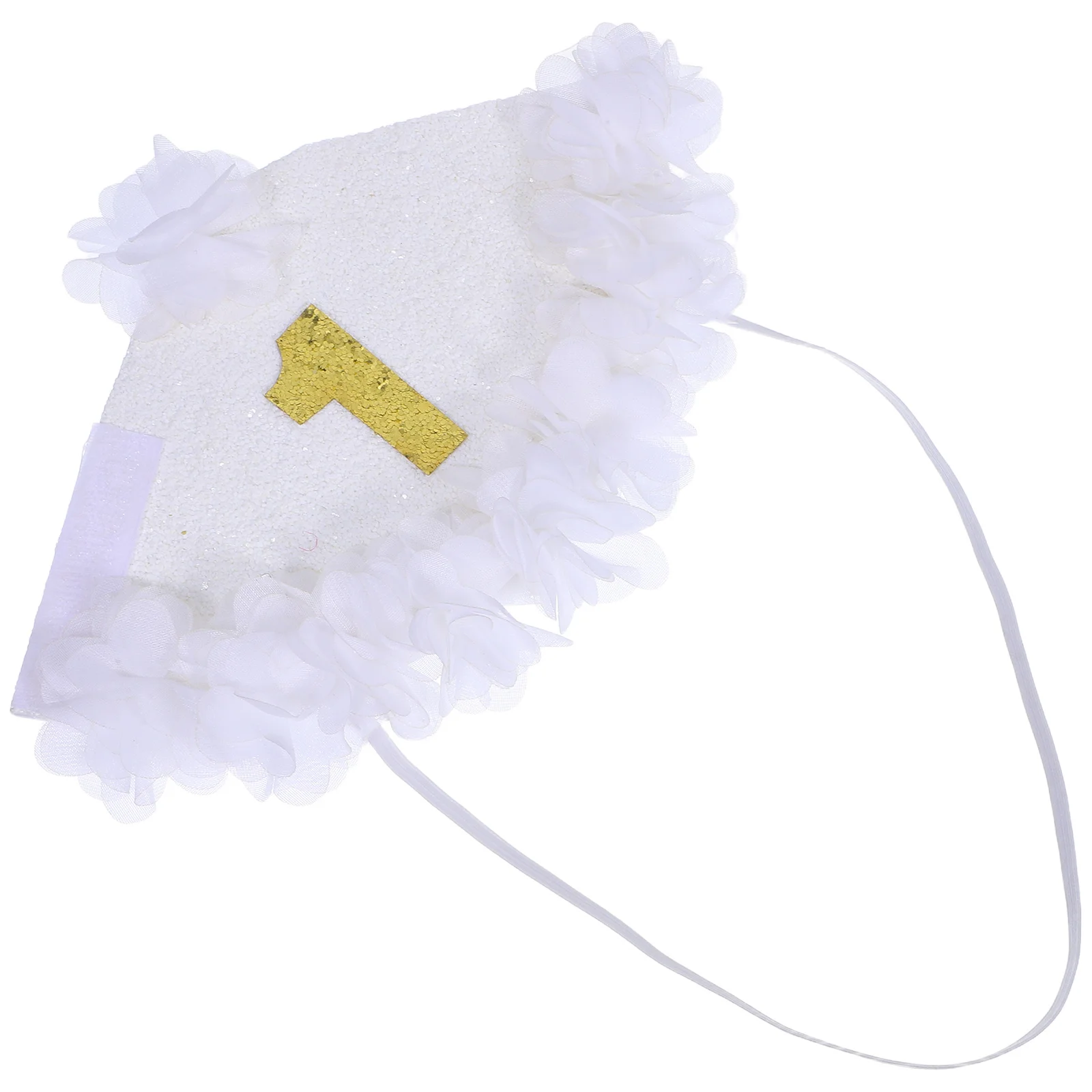 

Baby Birthday Crown Soft Fabric Headband First Birthday Party Hat for 1 Year Old Photo Prop Comfortable Adjustable Unisex