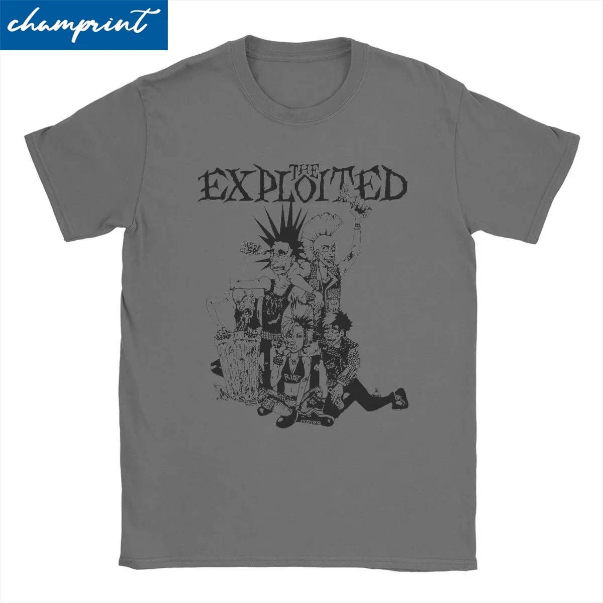 Vintage Punk Rock Band T-Shirts Men Women Round Collar Pure Cotton T Shirt The Exploited Short Sleeve Tees Birthday Clothes