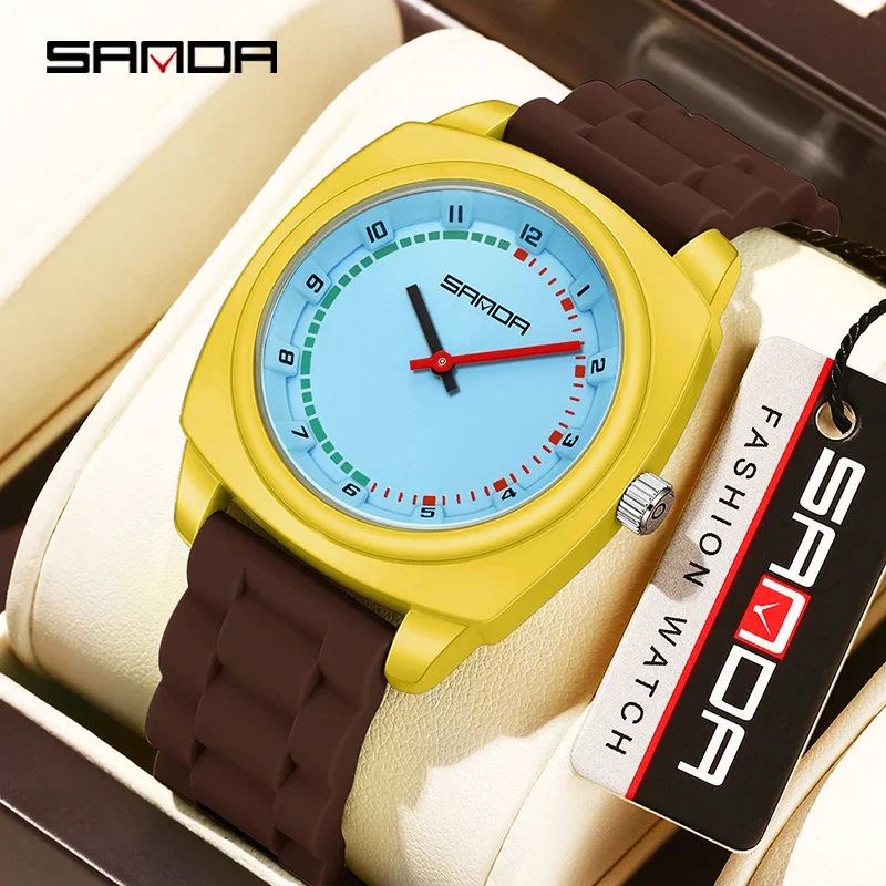 

SANDA мужские спортивные часы модные простые цифровые кварцевые женские часы повседневные желе разноцветные силиконовые часы унисекс наручные часы