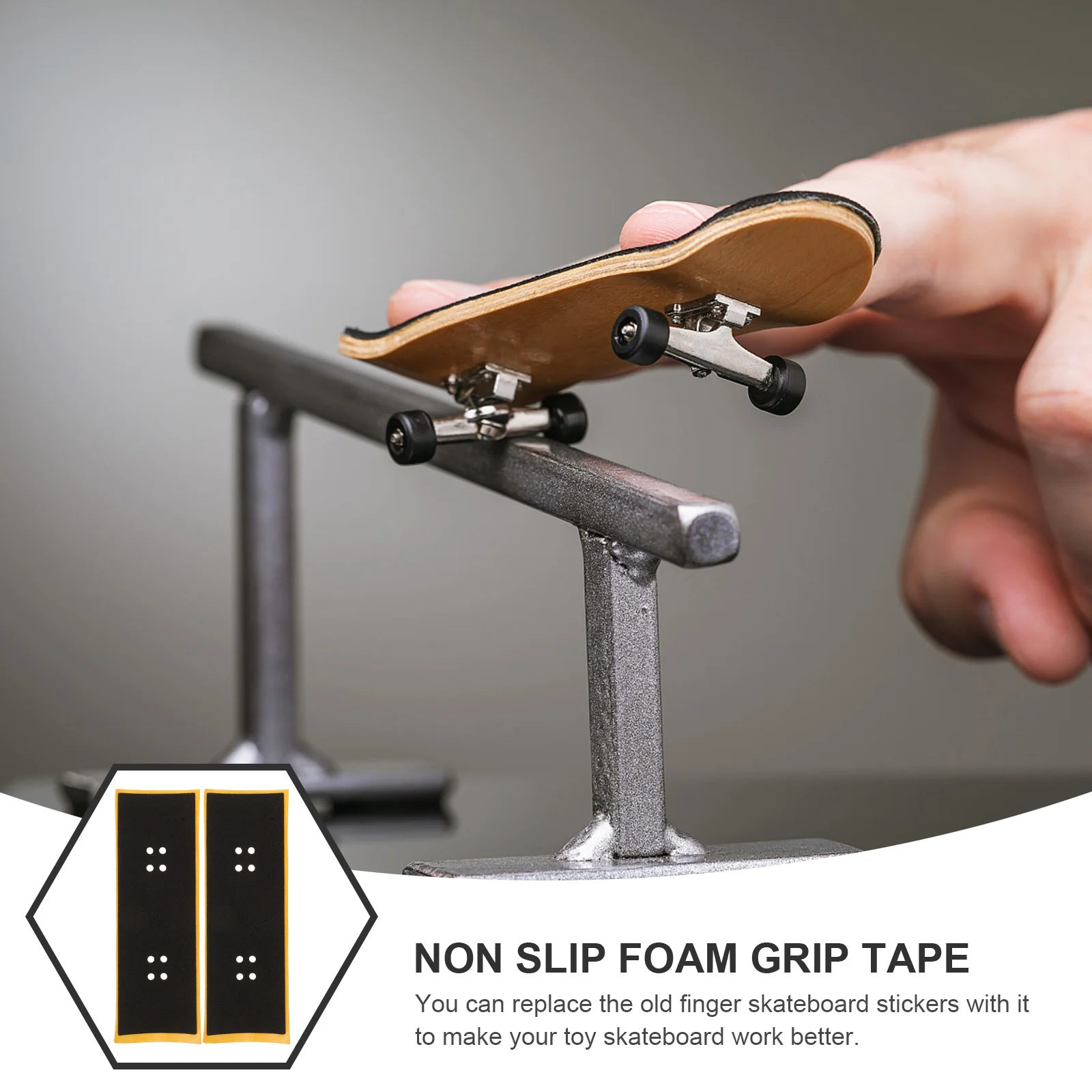 Cinta de agarre de espuma Premium para patinetas con dedos, superficie antideslizante de estabilidad mejorada, Ideal para patinetas en miniatura, 12 Uds.