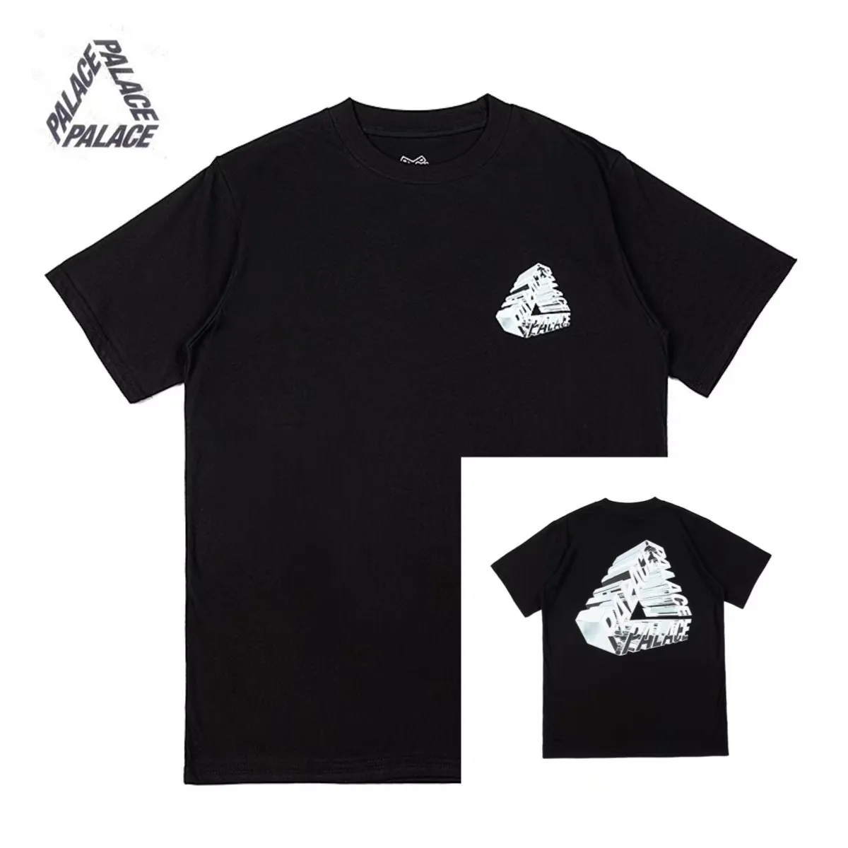 PALACE, camiseta informal de manga corta con estampado de algodón puro para hombres y mujeres, marca de moda europea y americana
