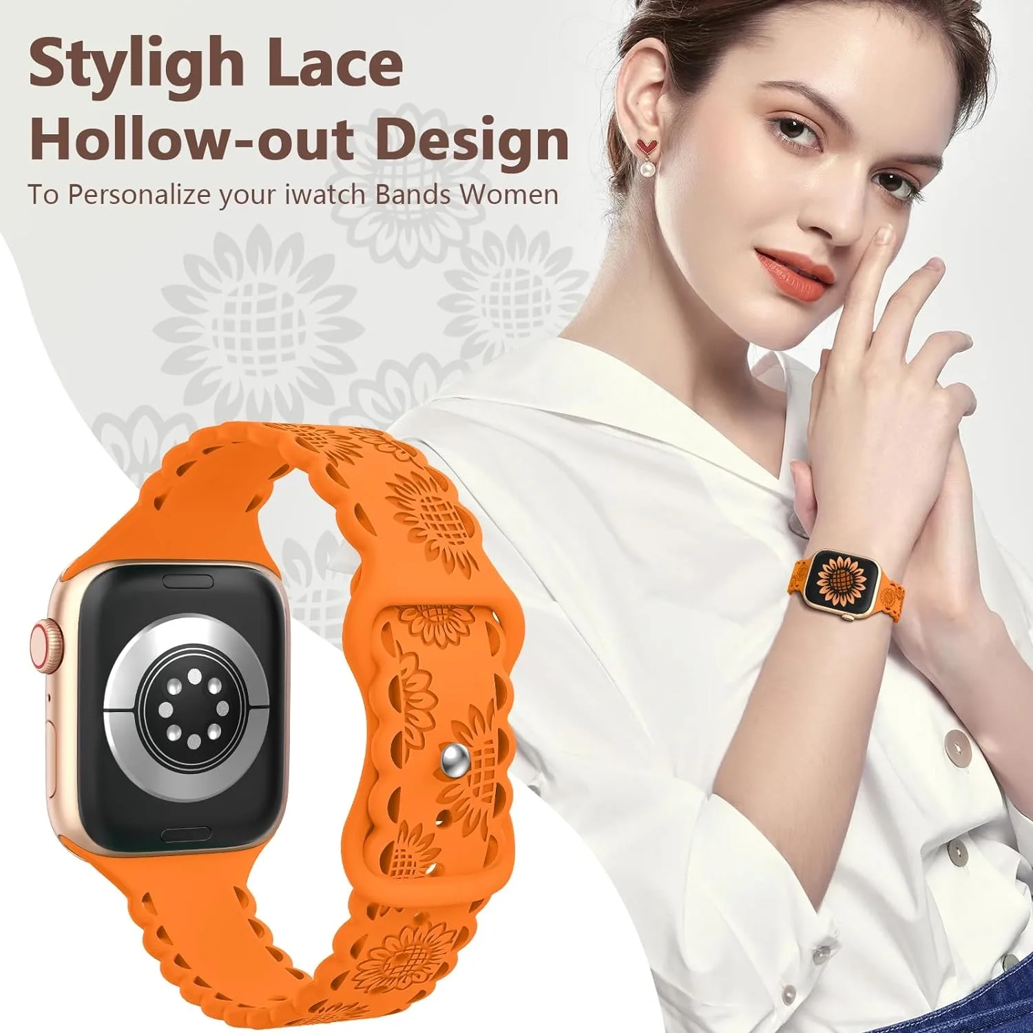 Engraved strap for Apple Watch 49mm strap Ultra2 46 45 S10 42mm 40 38mm Silicone strap for iwatch Series 9/8/7/6/SE/5 44mm