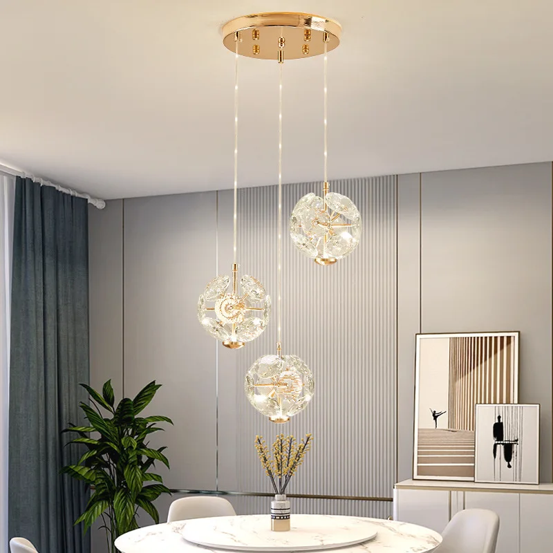 

DINDALLED Modern LED Pendant Lamp Bedside Hanging Chandelier for Living Dining Room Kitchen Island Home Decor Lighting Fixture