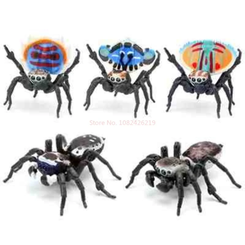Original Bandai Big Biological Map Spider Caterpilla Gashapon Qversion Movable Insect Action Figure Model Toys Gifts Collection