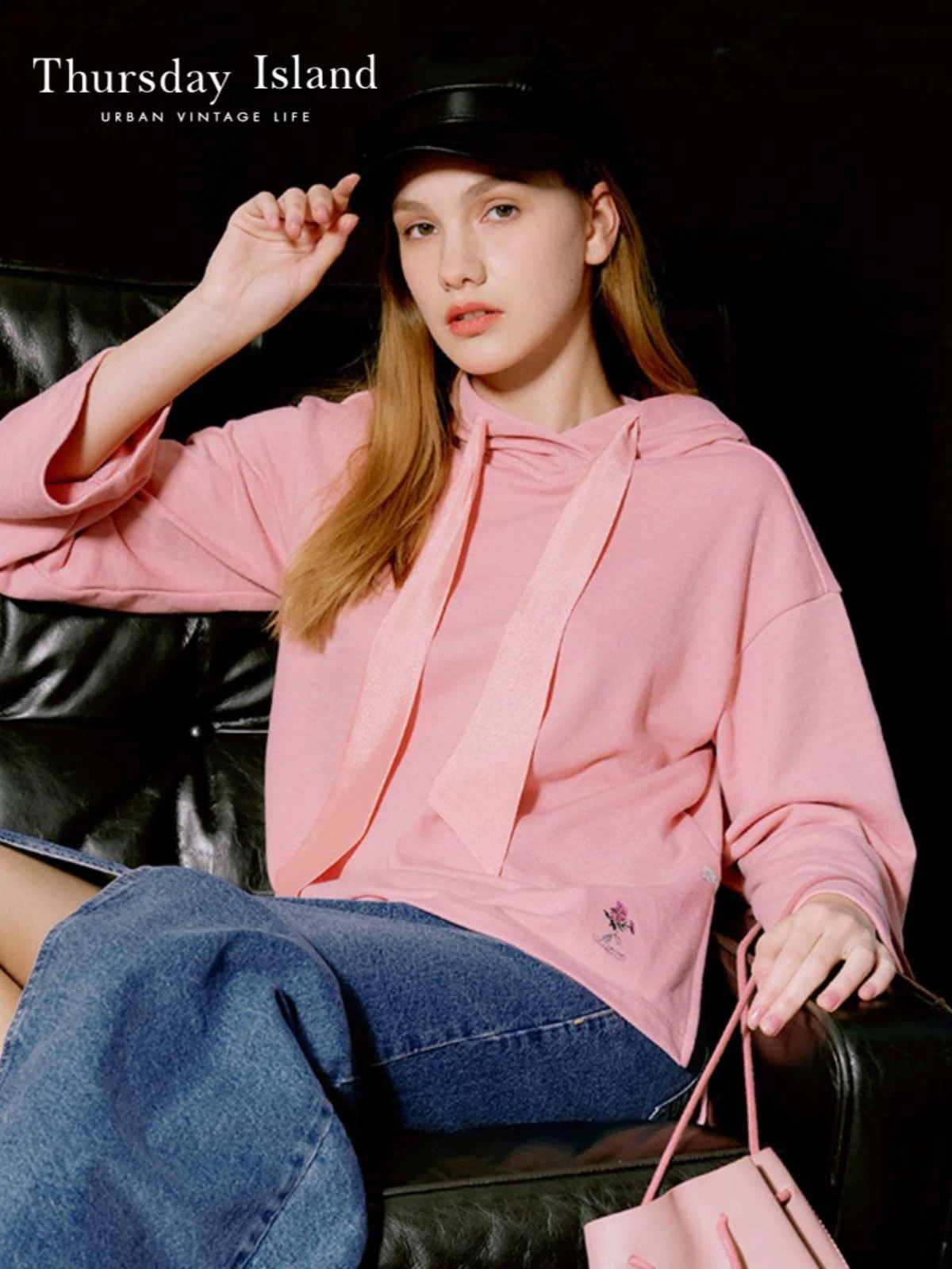 Thursday Island Knitted Hoodie Soft Comfortable Casual Sweatirt Polyester Cotton Blend Women's Faion Autumn 2023