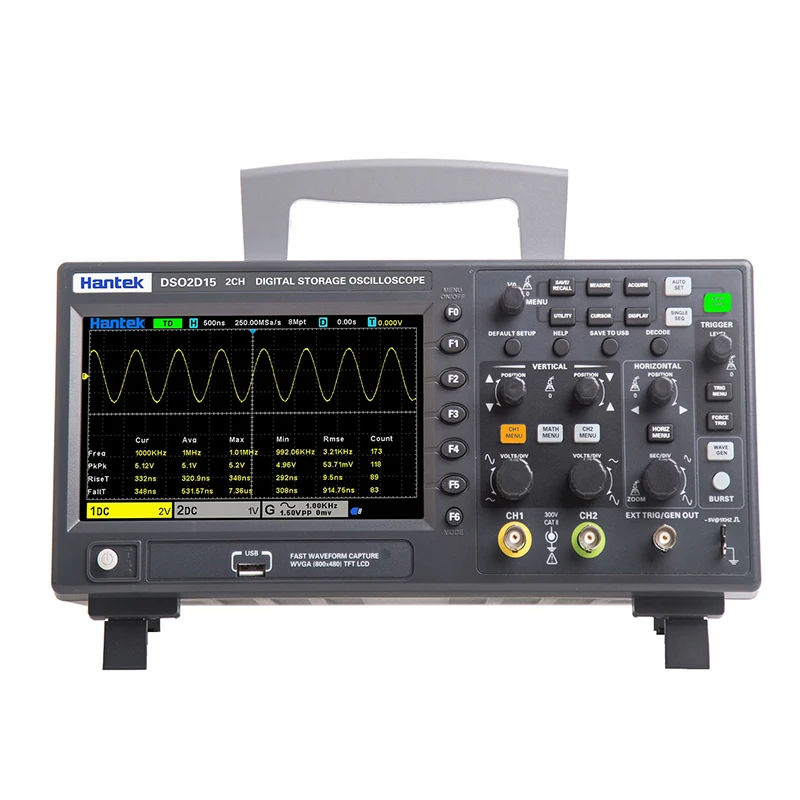 Hantek Digital Oscilloscope DSO2C10 DSO2C15 DSO2D10 2 Channels 100Mhz/150Mhz Storage USB osciloscópio Portable Multimeter Tester