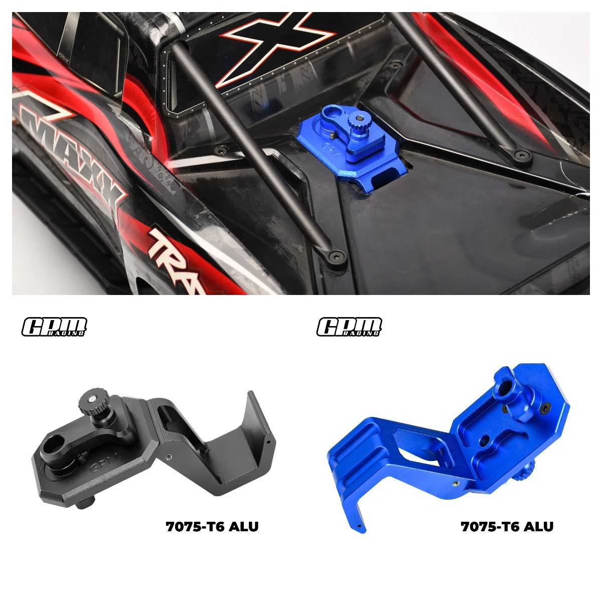 GPM 7075 Alloy Body Shell Locker (tył) do TRAXXAS 1/5 X-Maxx 8S Monster Truck-77076-4.77086-4