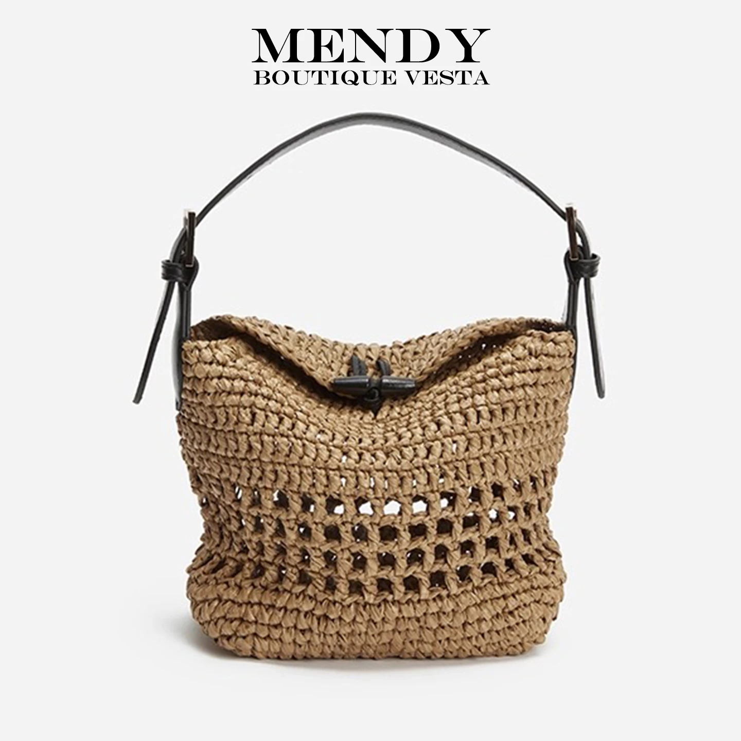 

Women's Straw Bag Woven Handbag Tote Bag Shoulder Designer Luxury High End Bag Knit Lady Beach Bags Bucket Small Leather and PP