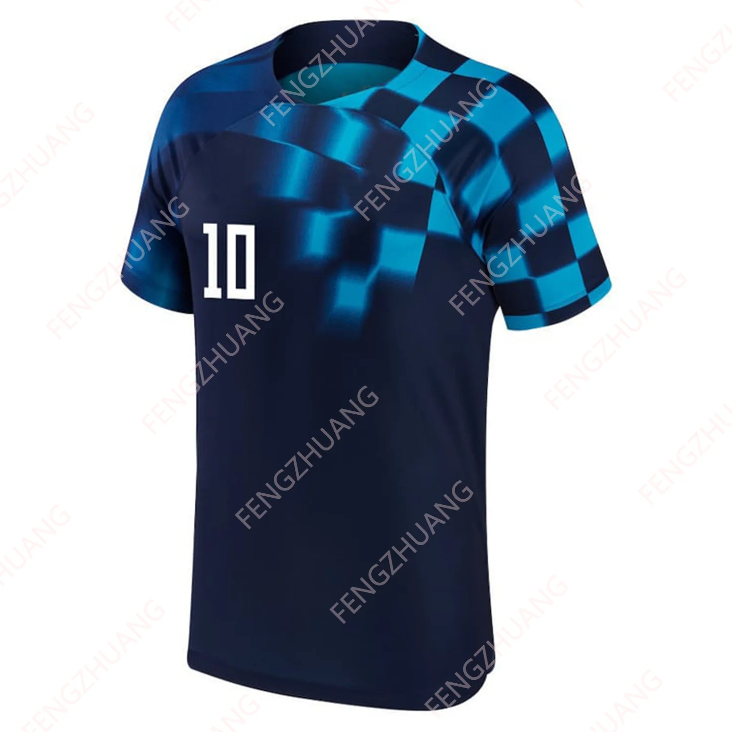 2022 Kroatien Outdoor Schweiß absorbierend schnell trocknen Fußball Nr. 10 Trikot Sommer klassisch lässig lose Trikot T-Shirt neu