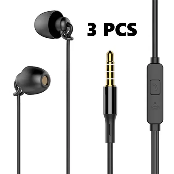 ASMR Oortelefoon Hifi Headset Ruisonderdrukkende Slapen Oordopjes Zachte Siliconen Headset TPE Draad Geen Oordruk Oordopjes Voor Xiaomi Huawei