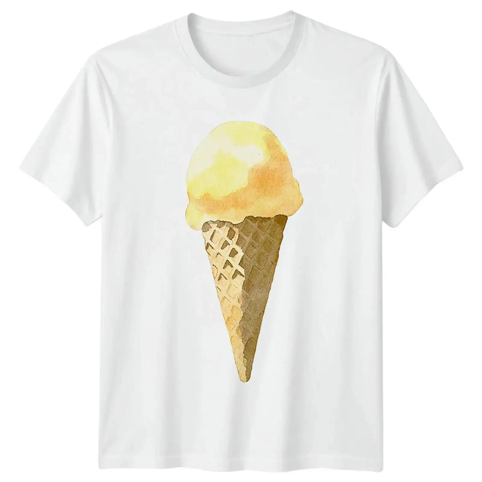 Eistüte Dessert Essen Herren T Shirt Damen Grafik Top vintage Washed streetwear graphic Top For Everyday Wear fashion Stretched