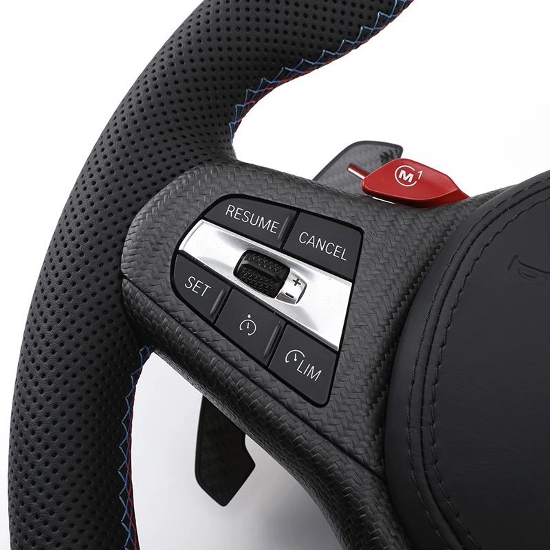 Custom M Sport Carbon Car Steering Wheel for M2 M3 M4 M5 M6 X5m X6m F80 F30 F31 F32 F10 F20 F22 F15 F16 F10 3 4 5 6 7 Series
