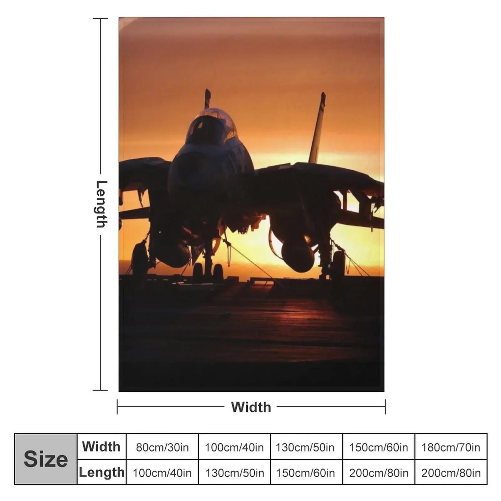 Grumman F-14 Tomcat Throw Blanket Bed Custom Hair Blankets