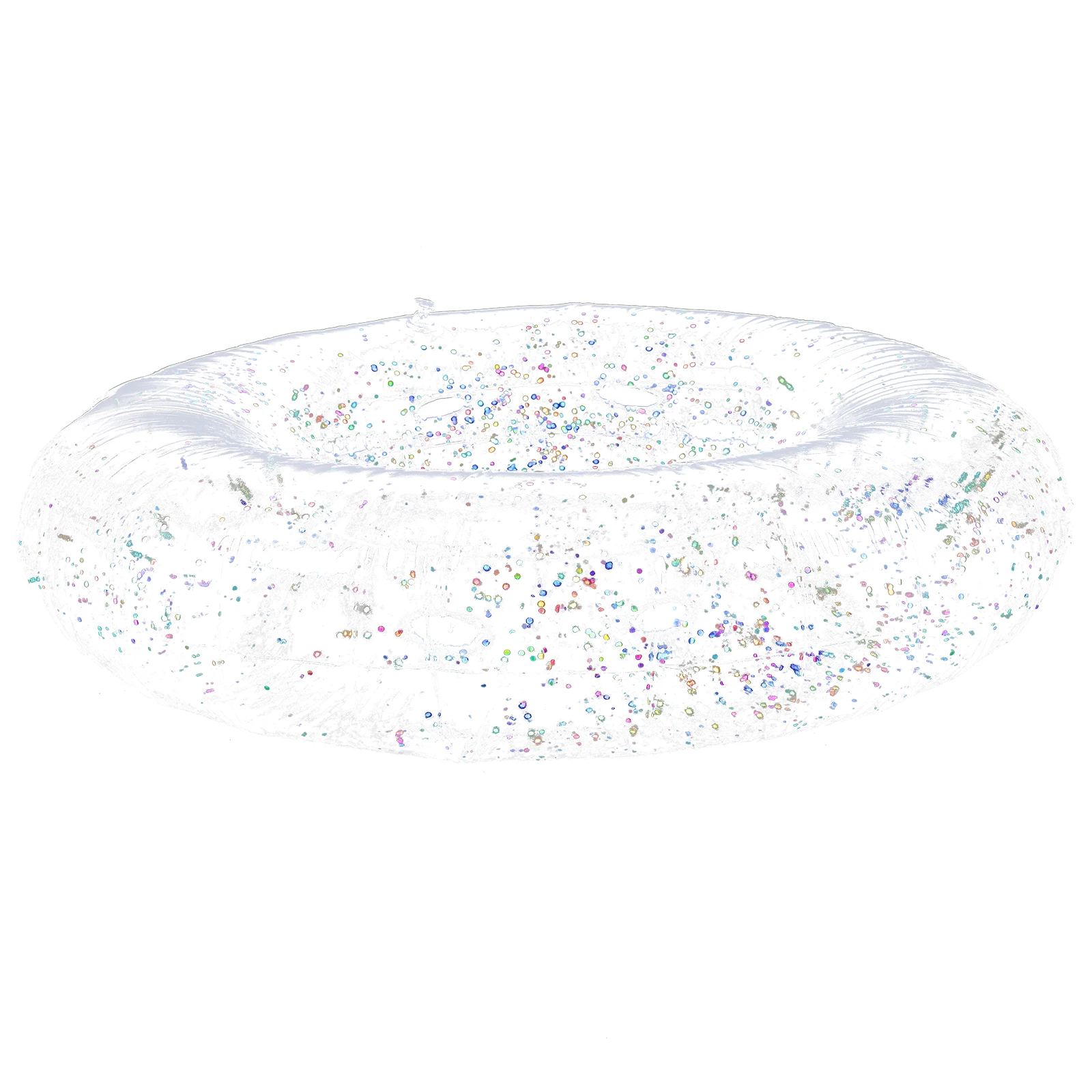 

Transparent Swimming Ring Pool Rings Clear Glitter Beach Inflatable Float Tube The