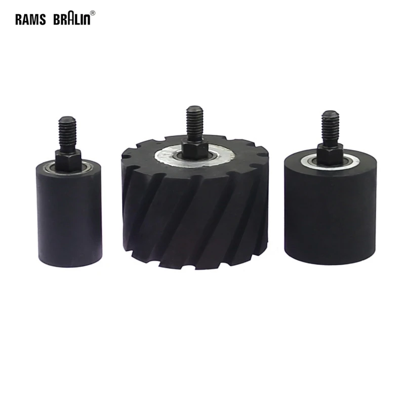 

1 piece OD35/50/80mm Rubber Contact Wheel Roller with Shaft M10* 12mm Grinding Sanding Machine Belt Grinder Part