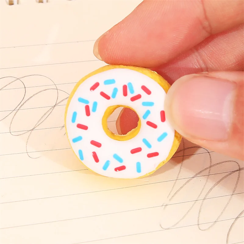 Imagem -04 - Kawaii Doughnut Eraser para Crianças Escrita Fofa Desenho de Borracha Lápis Borrachas Artigos de Papelaria Material de Escritório Escolar 48 Pcs por Lote