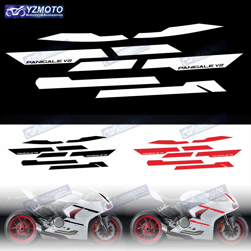 ل V2 Panigale V2 2020 2021 2022 2023 2024 دراجة نارية الملحقات مجموعة كاملة ملصق هدية عاكسة الجسم ملصقات مصورة عدة
