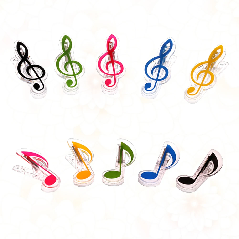 

10 Pcs Sheet Music Clip Piano Score Clamp Note Clips Holder Folder Practical Book