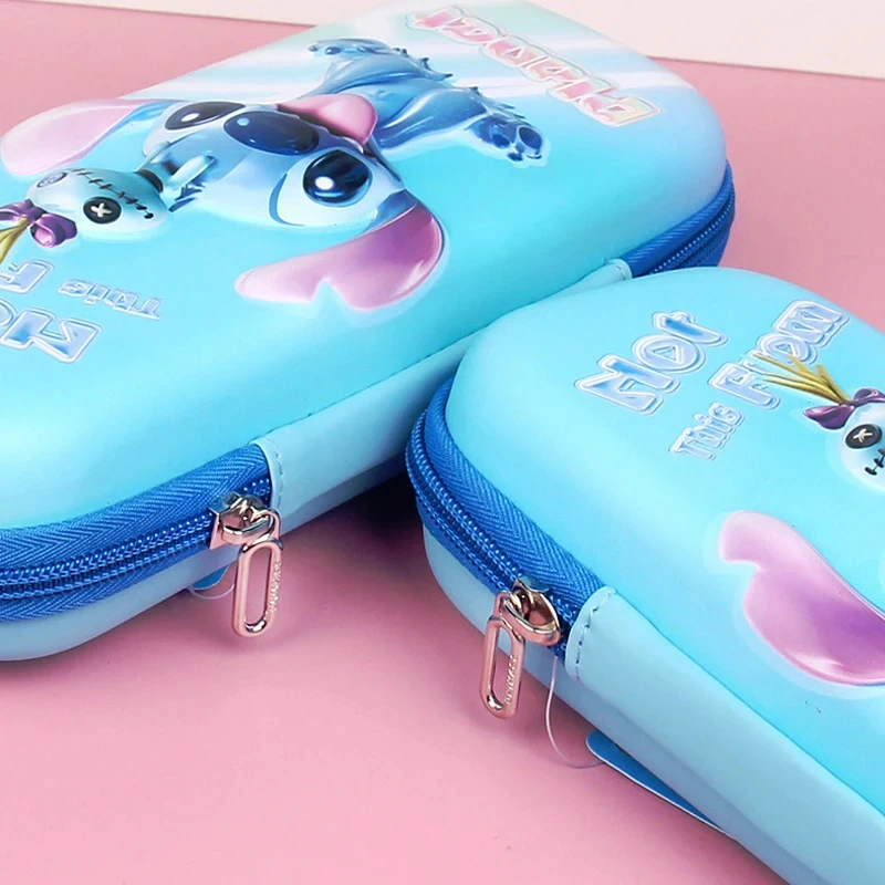 Kawaii Disney Anime Lilo & Stitch Pencil Case Stitch 3D Print Pen Bag Cartoon Students Storage Bag Stationery Toy