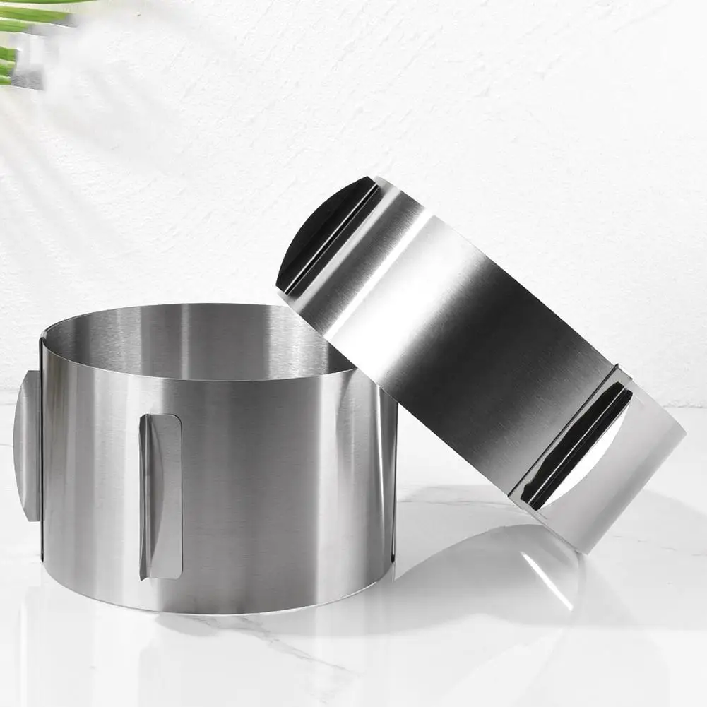 430 Stainless Steel 6-30cm Telescopic Mousse Ring Rustproof With Scale 6cm 8.5cm 12cm 15cm Heightened Baking Cake Ring