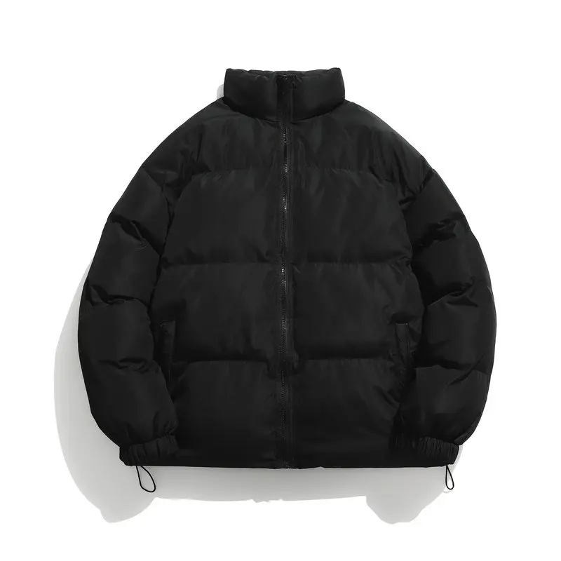 Veste matelassurera à col montant unisexe pour hommes et femmes, Parka rétro, Monochromatique, Chaud, Épais, Hiver, Nouveau, Streetwear