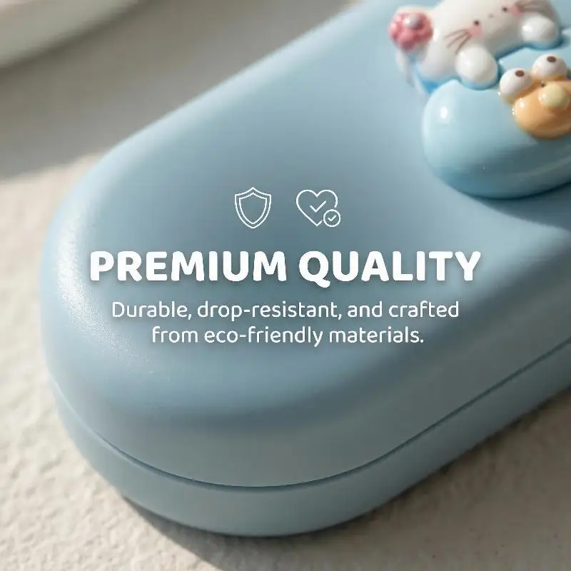 New Cute Contact Lens Case Portable Drawer-style Color Cartoon Contact Care Box Mini Drawer Plastic Travel Small Companion Box