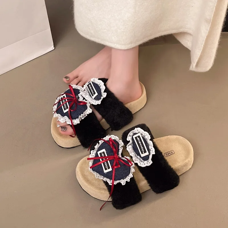 

Новые шерстяные тапочки 2025 года. Женская одежда. Осенние и зимние хлопковые тапочки. Повседневная и удобная обувь Женские Тапочки.