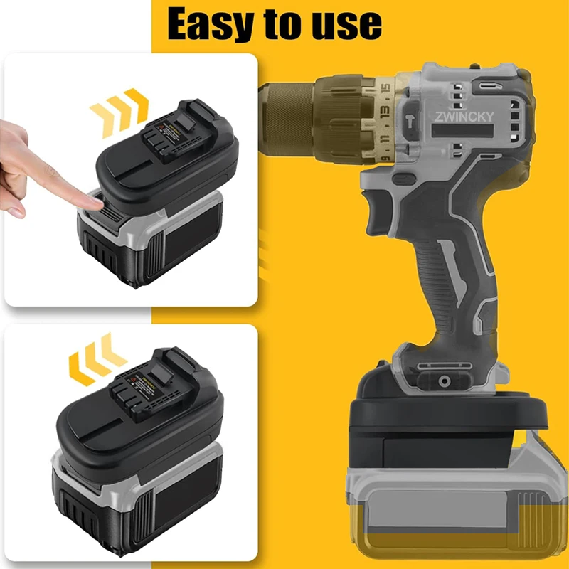for Dewal for Milwaukee 18V 20V Li-ion Battery Convert to for Dewal 12V Power Tools Battery Adapter Converter