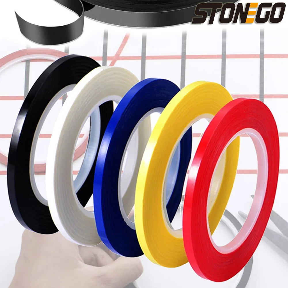 STONEGO Whiteboard Thin Pinstripe Art Tape - Taśma do tablic suchościeralnych z siatką do pinstripingu i znakowania elektrycznego