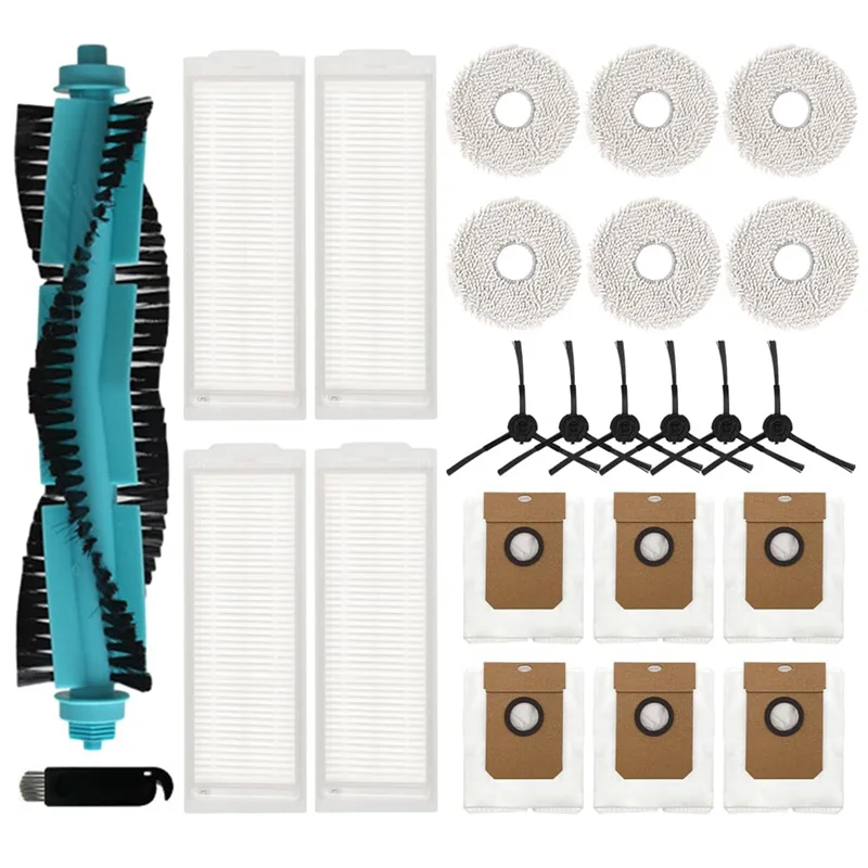 A83G-Roller Brush,Filters,Mop Cloths As Shown Plastic Compatible For Cecotec Conga 11090 Robot Vacuum Cleaners