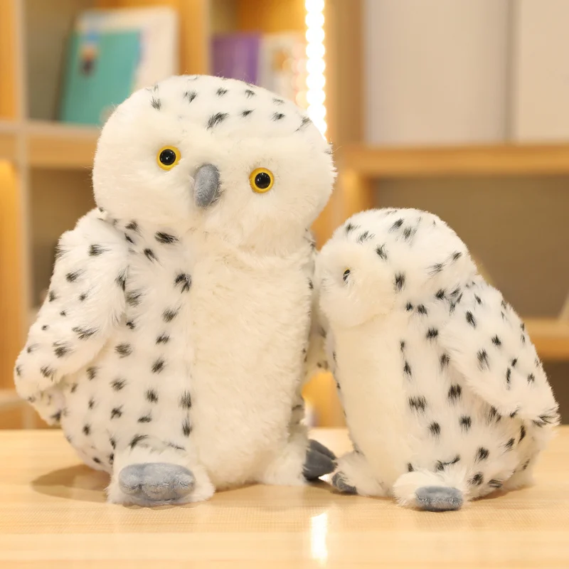 Nette Lebensechte Eule Flauschigen Ausgestopften Vogel Weiß Eule Plüsch Spielzeug Echt-leben Nighthawk Plüsch Kinder Spielzeug Geschenk für Kinder