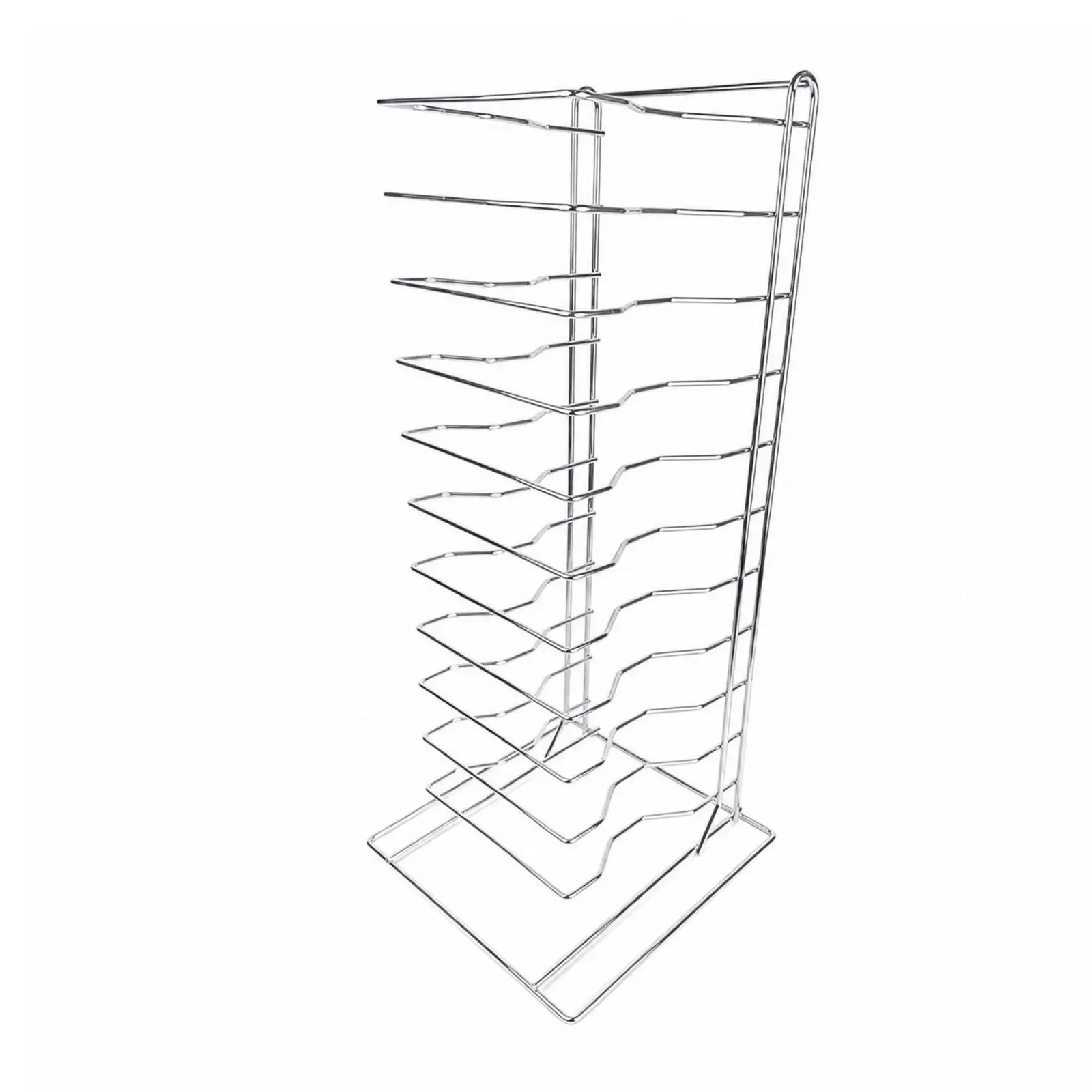 Countertop Pizza Pan Rack No Installation Required Pizza Pan Rack Shiny Finish for Pizzeria Owners, Bakery, Food Cooking Area
