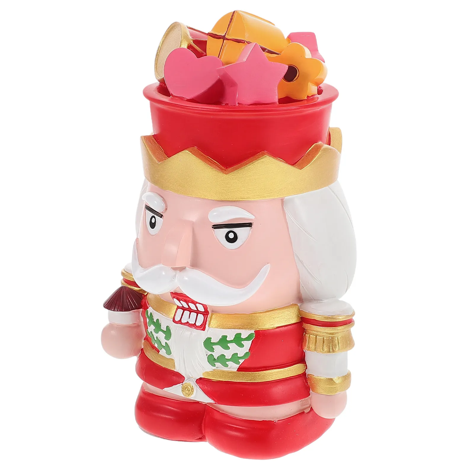 

Cute Nutcracker Piggy Bank for Boys Girls Resin Coin Container for Home Decor Desktop Organizing Money Jar Festive Saving Pot