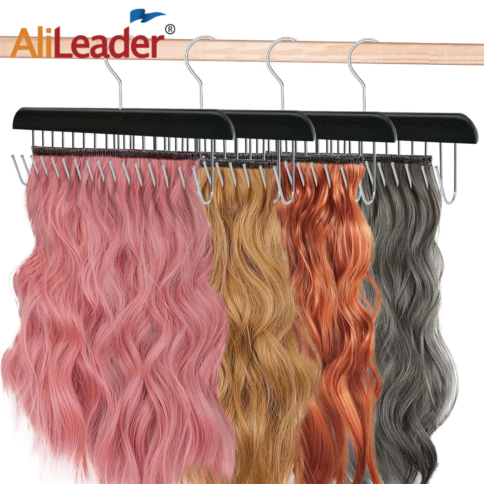 Portable Hair Extension Holder Light Weight Hair Extension Hanger For Hair Styling Wig Storage Hair Extension Display Stand