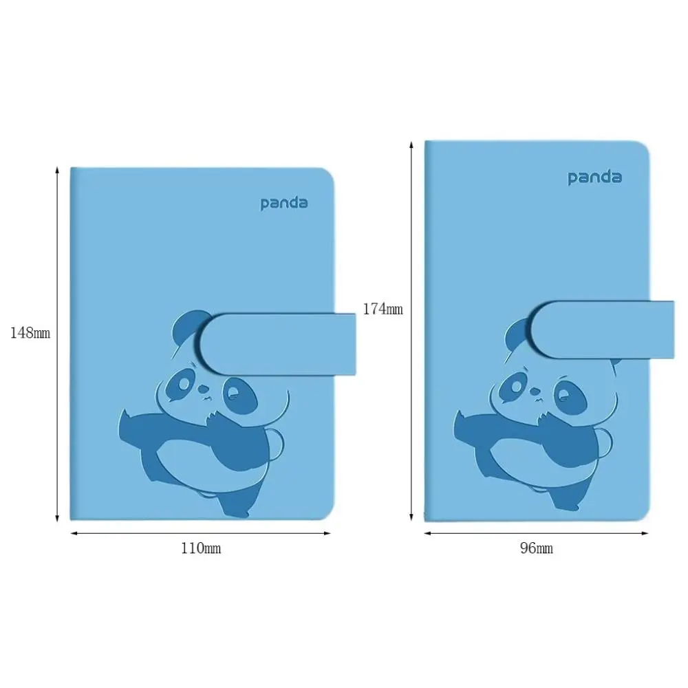 ทนทาน A6 B6 กระเป๋าโน้ตบุ๊ค PANDA การ์ตูนแบบพกพาคู่มือกันน้ํา 192 หน้าสมุดบันทึก Office