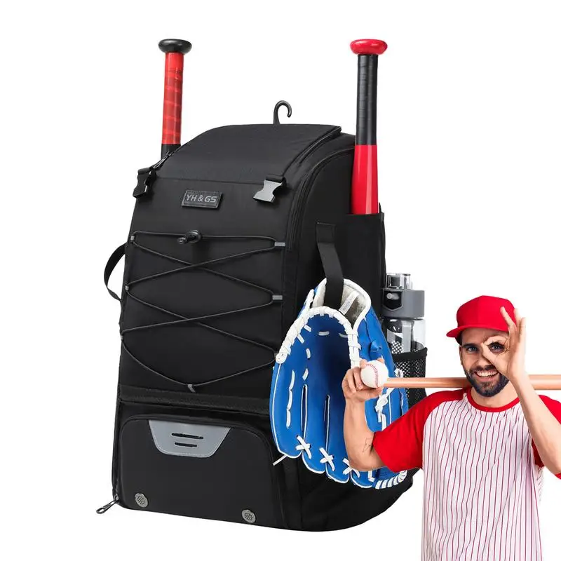 

Bat Bags Baseball Youth Baseball Backpack Waterproof Softball Bag Baseball Backpack With Shoe Compartment & Fence Hook For Youth