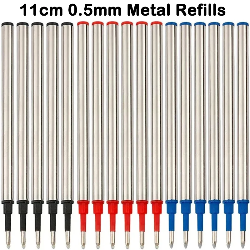 3/20 PCS Metal Refills 0.5mm for Roller Ballpoint Pen Business Pen Ball Pen Refills 11cm Length Office School Supply Stationery