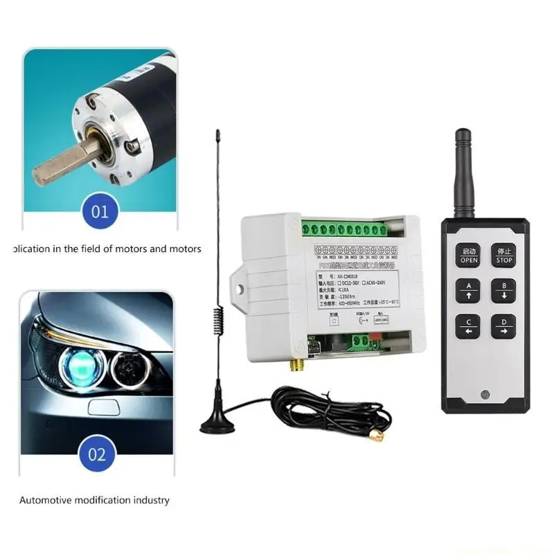 F62C Quick Response 4 Channel  Wireless Relays Controller for Hydraulic Cranes and Electric Winches
