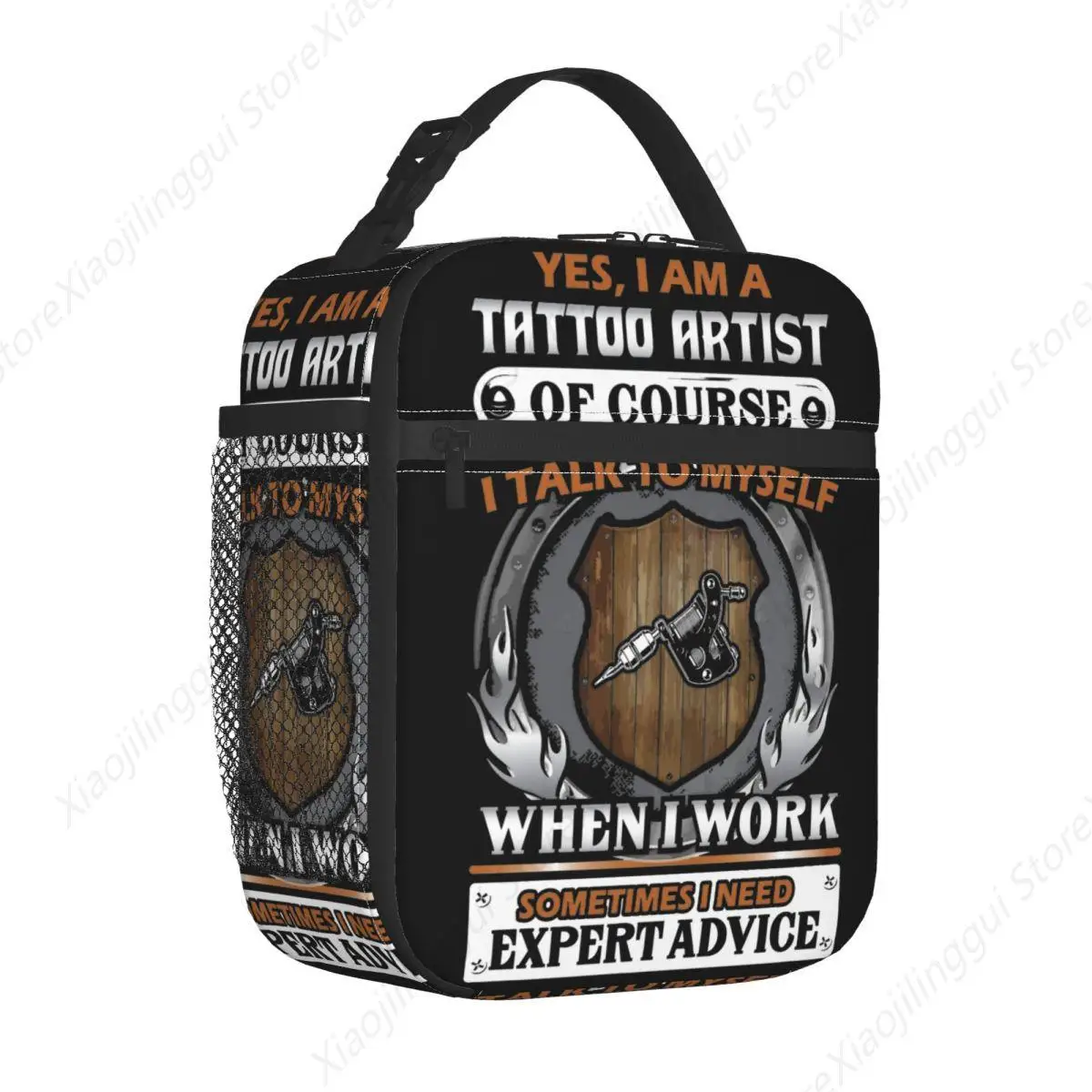 Expert Tattoo Artist Merch Insulated Lunch Tote Bag School Tattooer Tattooist Food Box Reusable Casual Cooler Thermal Lunch Box